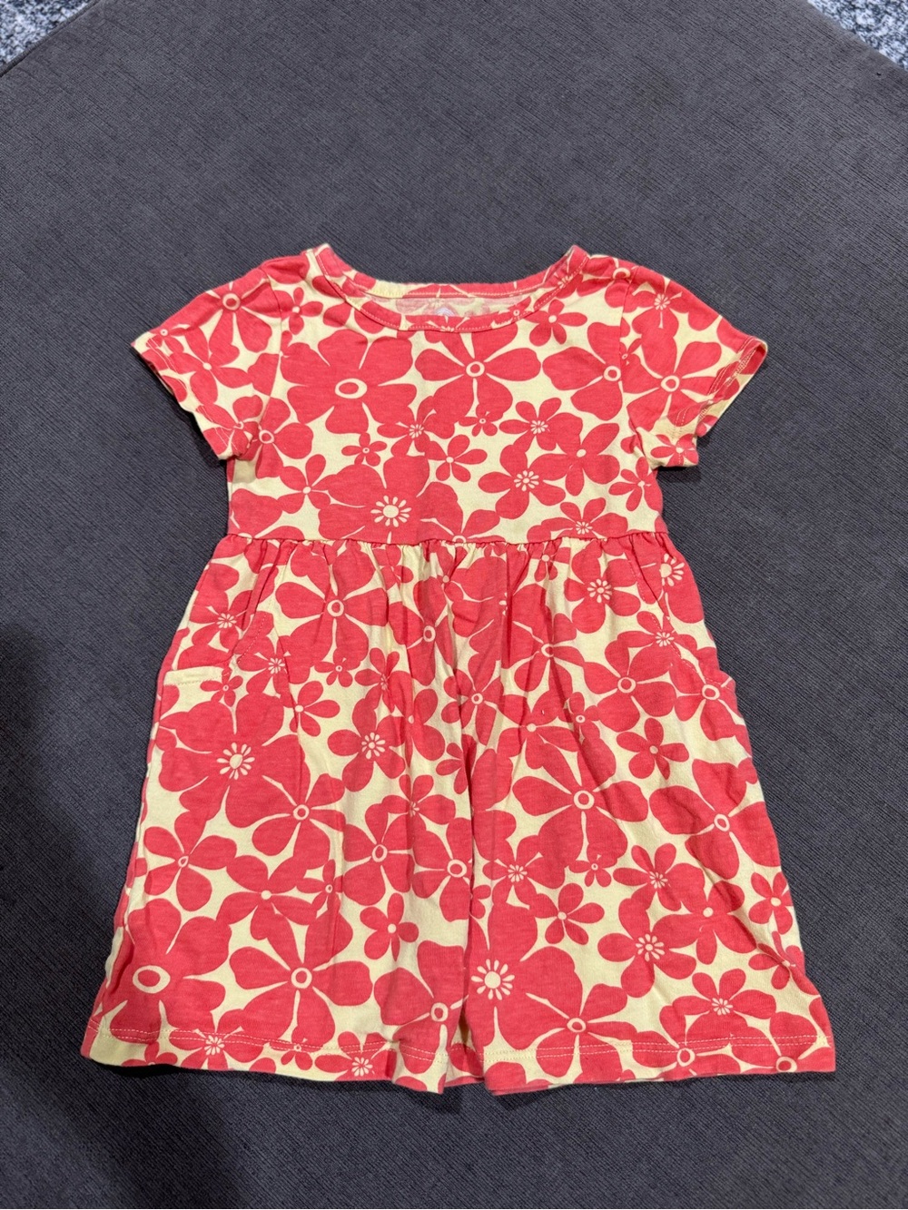 wonder nation Red Floral Short Sleeve Dress